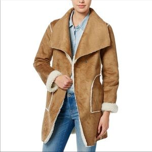 Wildflower faux suede and fur coat. NWT. Run small